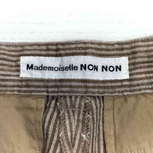 マドモアゼルノンノン mademoiselle NON NON ストライプリネンパンツ レディース L