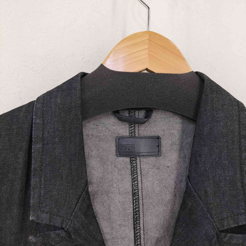 エイソス asos デニム地 チェスターコート ブラックデニム メンズ import:M