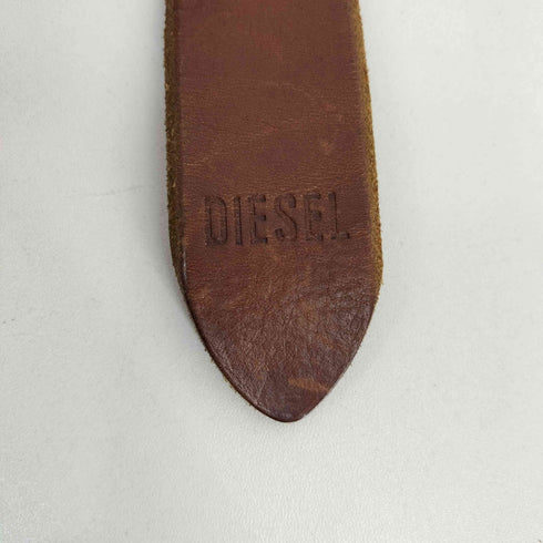 ディーゼル DIESEL ロゴ刻印 レザーベルト メンズ