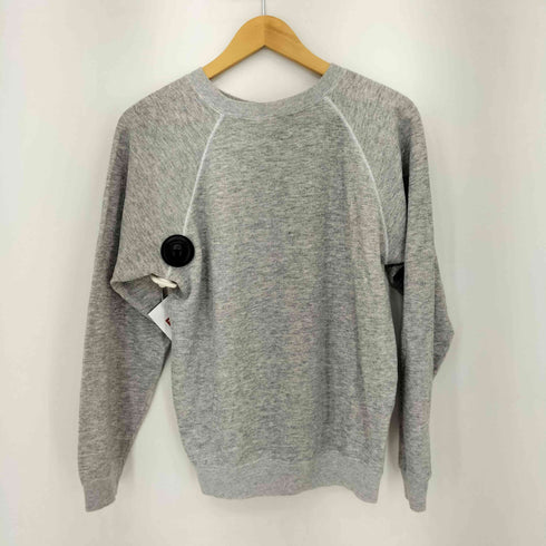 ヘインズ Hanes 80S MADE IN USA ラバーアーチ3段カレッジプリントラグランスウェット メンズ import:M