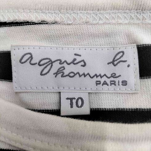 アニエスベーオム Agnes b.homme L/S ボーダークルーネックTシャツ レディース JPN:0