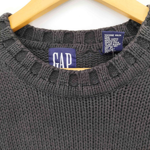 ギャップ Gap 90S 畔編み コットンクルーネックローゲージニット メンズ import:L