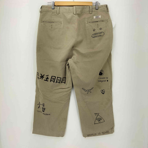 ポロバイラルフローレン Polo by RALPH LAUREN 90S ANDREW PANT ペイント加工2タックワイドチノパンツ メンズ 36/34