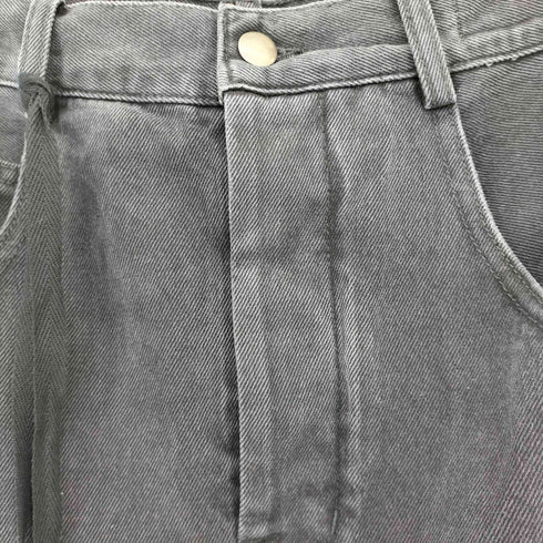 アンドゥムルメステール Ann DEMEULEMEESTER 22SS 裾カットオフブラックデニムロングスカート レディース EUR:36