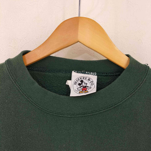 USA製 キャラクター刺繍 クルーネックスウェット メンズ import:L