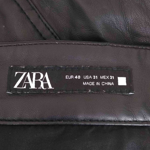 ザラ ZARA フェイクレザーパンツ メンズ