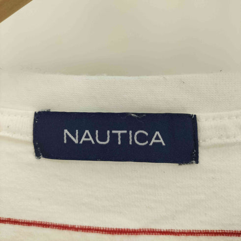 ノーティカ NAUTICA 23SS Pin Border Logo S/S Tee ピンボーダー ロゴ ショートスリーブTシャツ メンズ import:XL