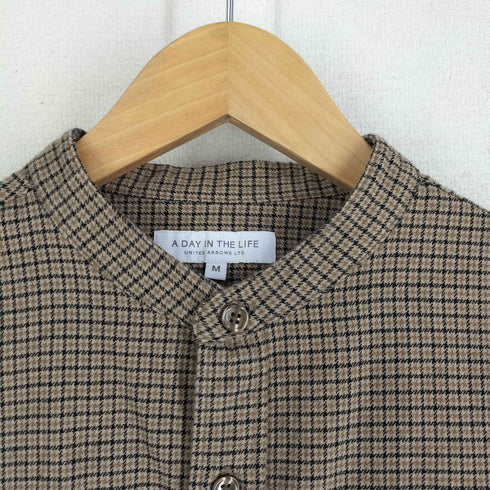 アデイインザライフユナイテッドアローズ A day in the life UNITED ARROWS チェックネル バンドカラーシャツ メンズ JPN:M