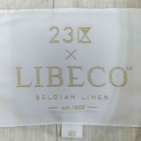 ニジュウサンク 23区 ×LIBECO リネン ダブルジャケット レディース 2
