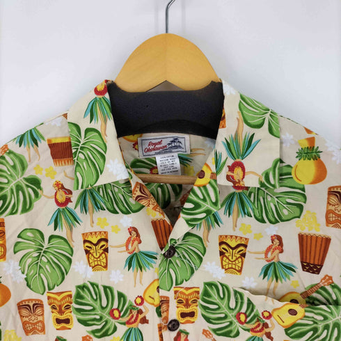 ROYAL OKINAWAN 開襟アロハシャツ メンズ import:L