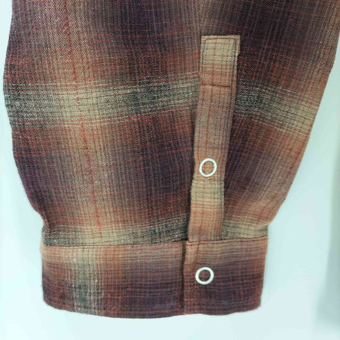 カンビオ CAMBIO Cotton Linen Ombre Check Coach Jacket メンズ JPN:M