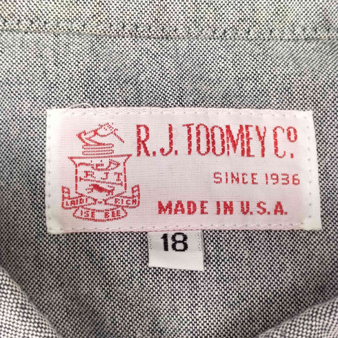 R.J.TOOMEYCO. MADE IN USA S/S シャツ メンズ 18