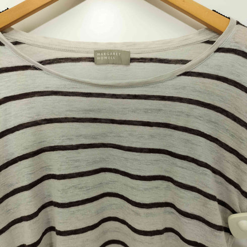 マーガレットハウエル MARGARET HOWELL リネンボーダーTシャツ レディース JPN:2
