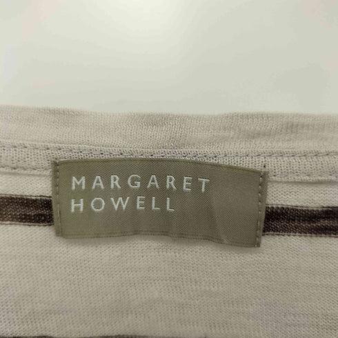 マーガレットハウエル MARGARET HOWELL リネンボーダーTシャツ レディース JPN:2
