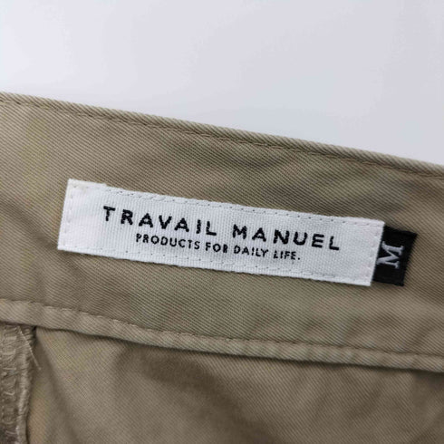 トラバイユマニュアル TRAVAIL MANUEL テーパードタックチノパンツ レディース JPN:M