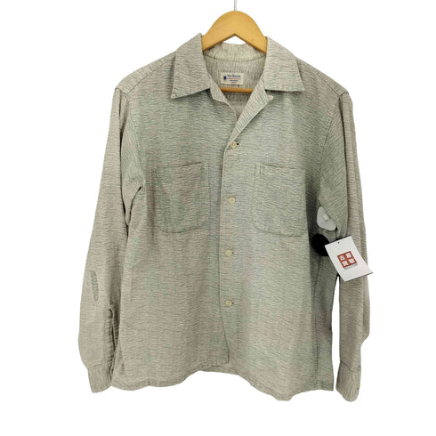 ヴァンヒューゼン VAN HEUSEN 50s~60s 総柄コットンオープンカラーシャツ メンズ 15 1/2
