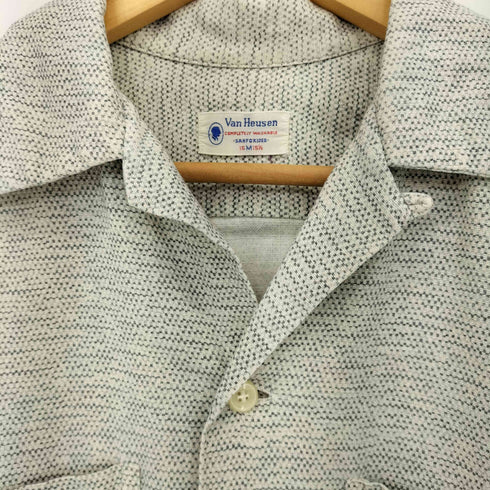 ヴァンヒューゼン VAN HEUSEN 50s~60s 総柄コットンオープンカラーシャツ メンズ 15 1/2