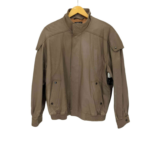 MADE IN ITALY ショルダースナップデザインレザーブルゾン メンズ EUR:50