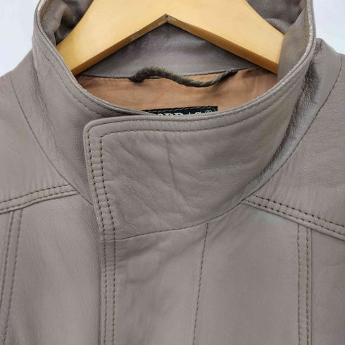 MADE IN ITALY ショルダースナップデザインレザーブルゾン メンズ EUR:50