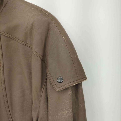 MADE IN ITALY ショルダースナップデザインレザーブルゾン メンズ EUR:50