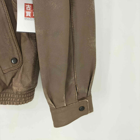 MADE IN ITALY ショルダースナップデザインレザーブルゾン メンズ EUR:50
