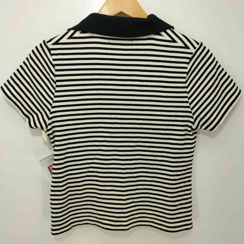 ビューティーアンドユースユナイテッドアローズ BEAUTY & YOUTH UNITED ARROWS スキッパーニットポロシャツ ボーダー レディース