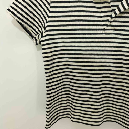 ビューティーアンドユースユナイテッドアローズ BEAUTY & YOUTH UNITED ARROWS スキッパーニットポロシャツ ボーダー レディース