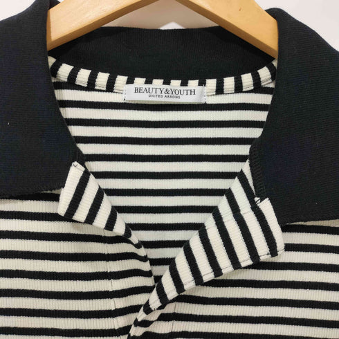 ビューティーアンドユースユナイテッドアローズ BEAUTY & YOUTH UNITED ARROWS スキッパーニットポロシャツ ボーダー レディース