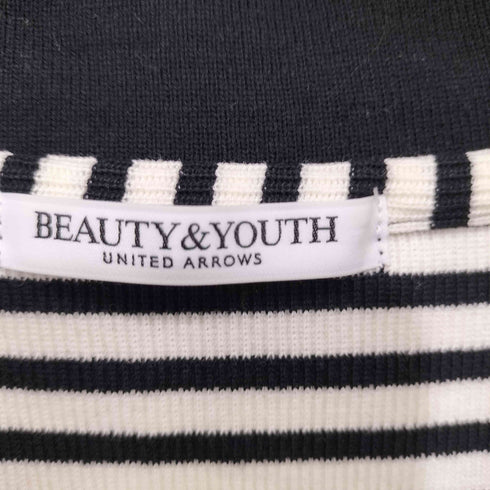 ビューティーアンドユースユナイテッドアローズ BEAUTY & YOUTH UNITED ARROWS スキッパーニットポロシャツ ボーダー レディース