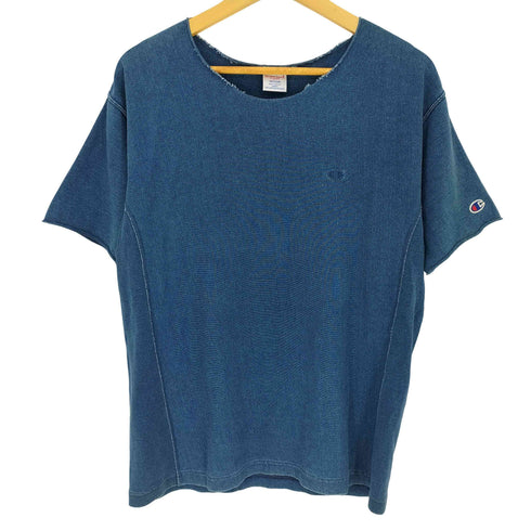 チャンピオン Champion REVERSE WAVE ロゴ刺繍 デニム地 ヘビーウェイトTシャツ メンズ JPN:M