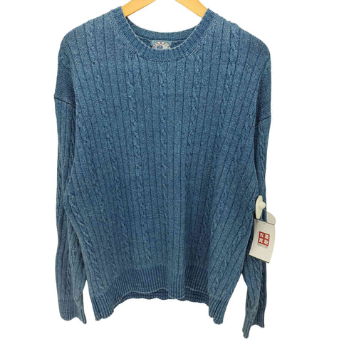 DEN-M-NIT インディゴケーブルニット メンズ import:M