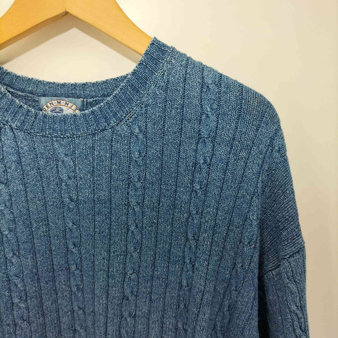 DEN-M-NIT インディゴケーブルニット メンズ import:M