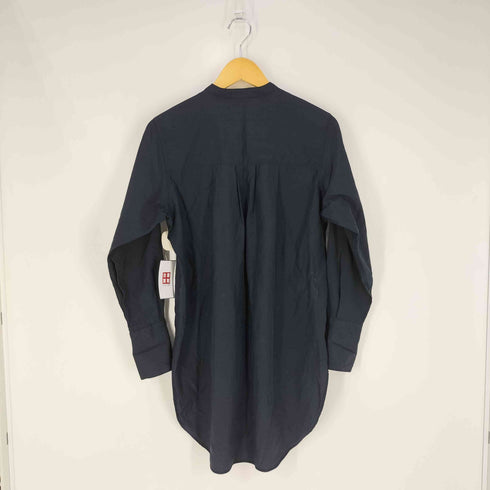 ナノユニバース NANO universe シルキータッチスタンドロングシャツ レディース JPN:36