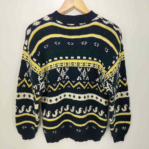 ノーティカ NAUTICA 旧タグ 総柄モックネックニット メンズ import:L
