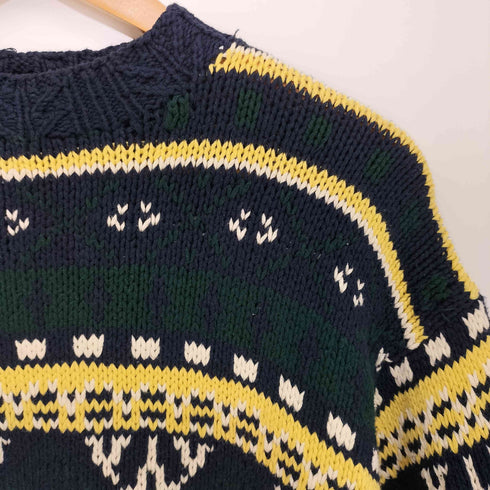 ノーティカ NAUTICA 旧タグ 総柄モックネックニット メンズ import:L