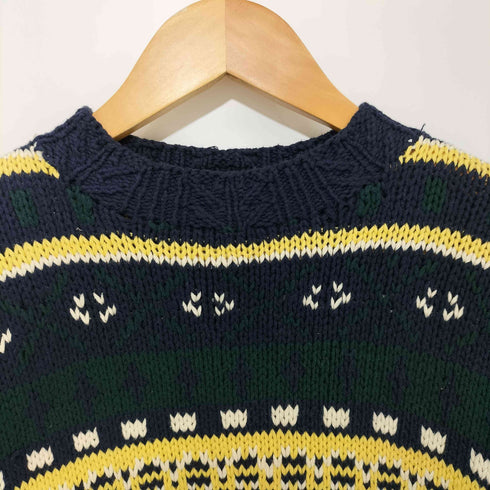 ノーティカ NAUTICA 旧タグ 総柄モックネックニット メンズ import:L