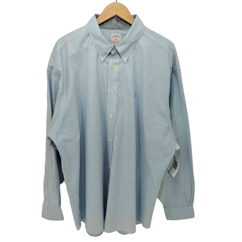 ブルックスブラザーズ BROOKS BROTHERS MADISON FIT ロゴ刺繍 ボタンダウン ロングスリーブシャツ メンズ import:XXL