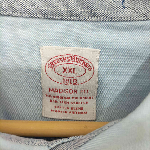 ブルックスブラザーズ BROOKS BROTHERS MADISON FIT ロゴ刺繍 ボタンダウン ロングスリーブシャツ メンズ import:XXL