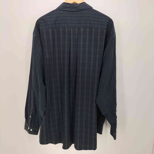 ブルックスブラザーズ 346 BROOKS BROTHERS タータンチェック ブラックウォッチ チェック切替 ボタンダウン ロングスリーブシャツ メンズ import:XXL