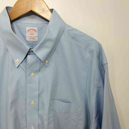 ブルックスブラザーズ 346 BROOKS BROTHERS 千鳥格子柄 ボタンダウン ロングスリーブシャツ メンズ 18-4/5