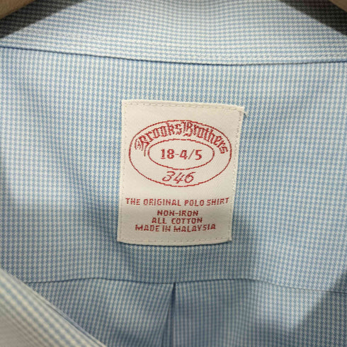 ブルックスブラザーズ 346 BROOKS BROTHERS 千鳥格子柄 ボタンダウン ロングスリーブシャツ メンズ 18-4/5