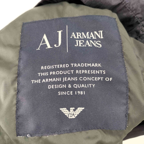 アルマーニジーンズ ARMANI JEANS アームワッペン ナイロンミリタリージャケット 裏地メッシュ メンズ import:L