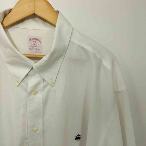 ブルックスブラザーズ 346 BROOKS BROTHERS ロゴ刺繍 ボタンダウン ロングスリーブシャツ メンズ import:XXL