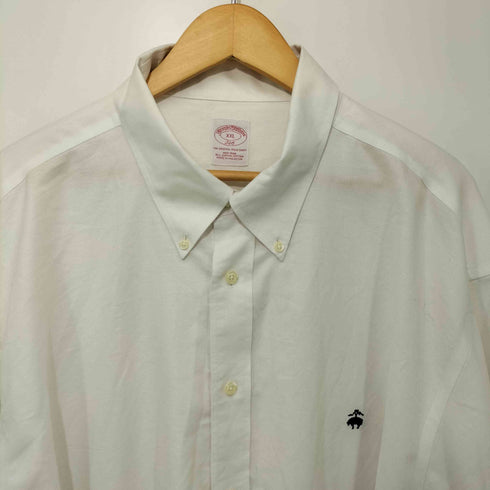 ブルックスブラザーズ 346 BROOKS BROTHERS ロゴ刺繍 ボタンダウン ロングスリーブシャツ メンズ import:XXL