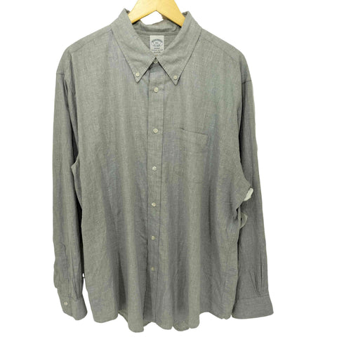 ブルックスブラザーズ BROOKS BROTHERS ドット柄 ボタンダウン ロングスリーブシャツ メンズ import:XXL