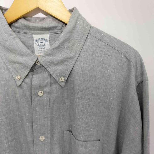 ブルックスブラザーズ BROOKS BROTHERS ドット柄 ボタンダウン ロングスリーブシャツ メンズ import:XXL