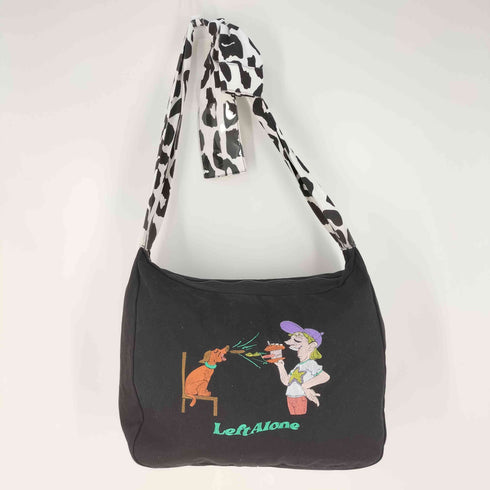 LEFT ALONE イラスト刺繍 ショルダーバッグ レディース