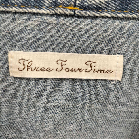 スリーフォータイム THREE FOUR TIME デニムドッキングネップニットカーディガン レディース FREE