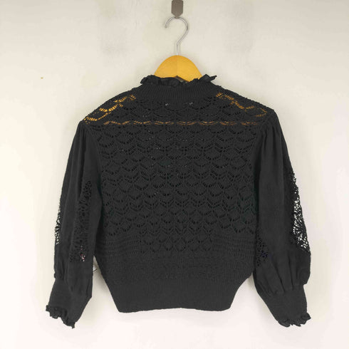 ザラ ZARA クロップドクロシェ編みニット レディース import:M