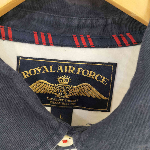 ROYAL AIR FORCE イーグル刺繍 ボーダー ラガーシャツ メンズ import:L